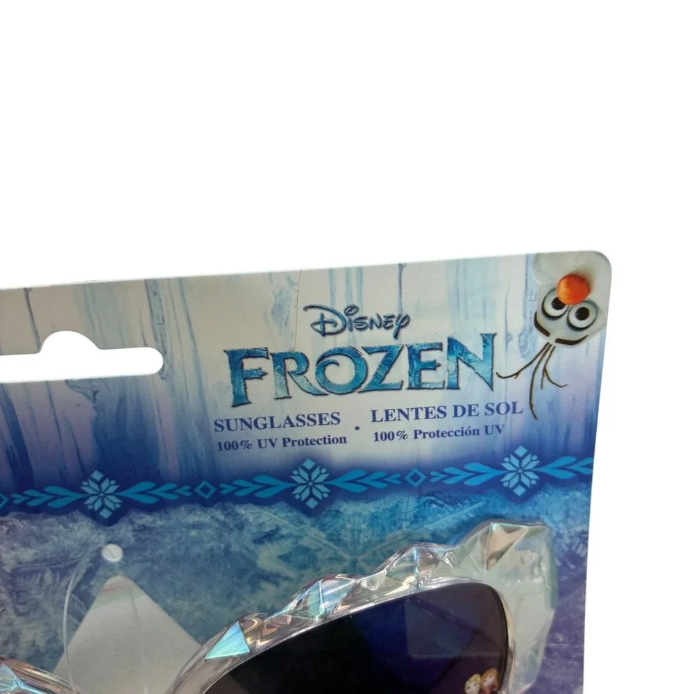 Disney Frozen Kids Sunglasses Clear Ice Faceted Frame 100% UV‎ Protection NWT